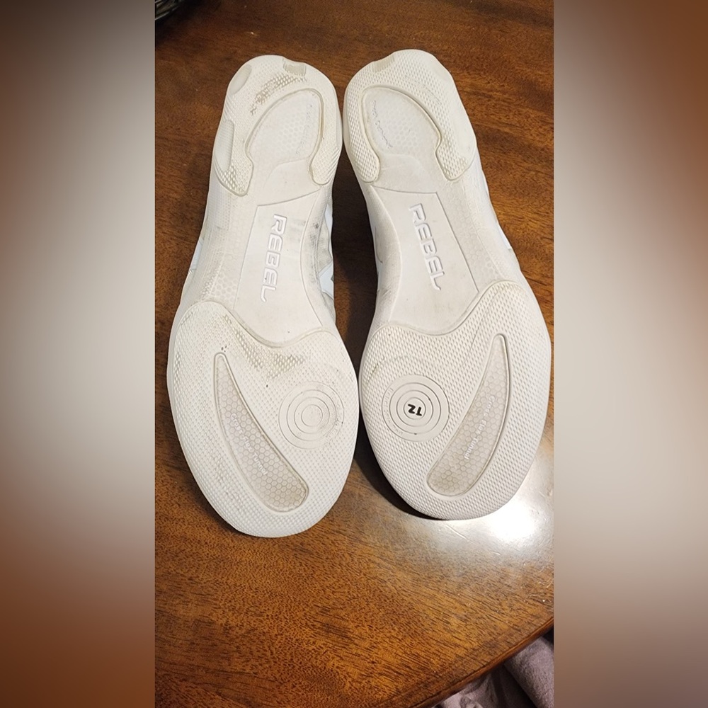 White Rebel Ruthless cheer shoes